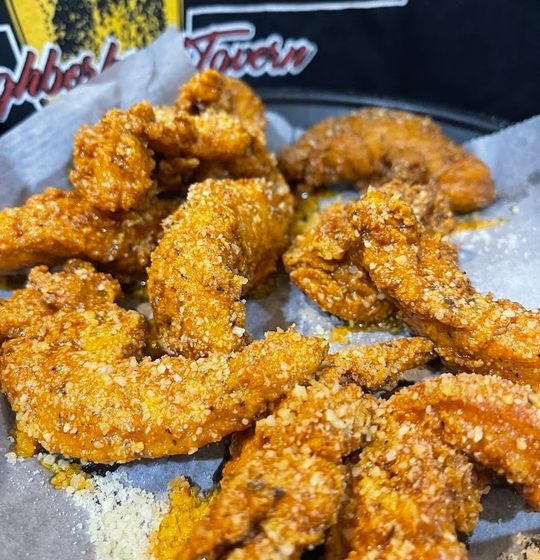 Craving perfectly crispy chicken? Our premium, hormone-free chicken tenders are always fresh, never frozen, and hand-battered then lightly fried for that irresistible crunch. You can blend flavors for your tenders (but we can't split orders). Extra celery and dipping sauces are available to complete your meal, for an additional cost