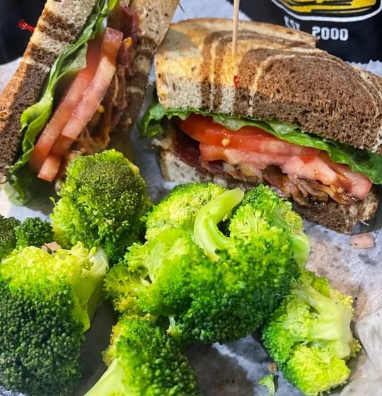 Sometimes, you just need a classic done right. Savory, crispy Applewood bacon, fresh green lettuce, and ripe red tomato, served on your choice of golden toasted rye or white bread.