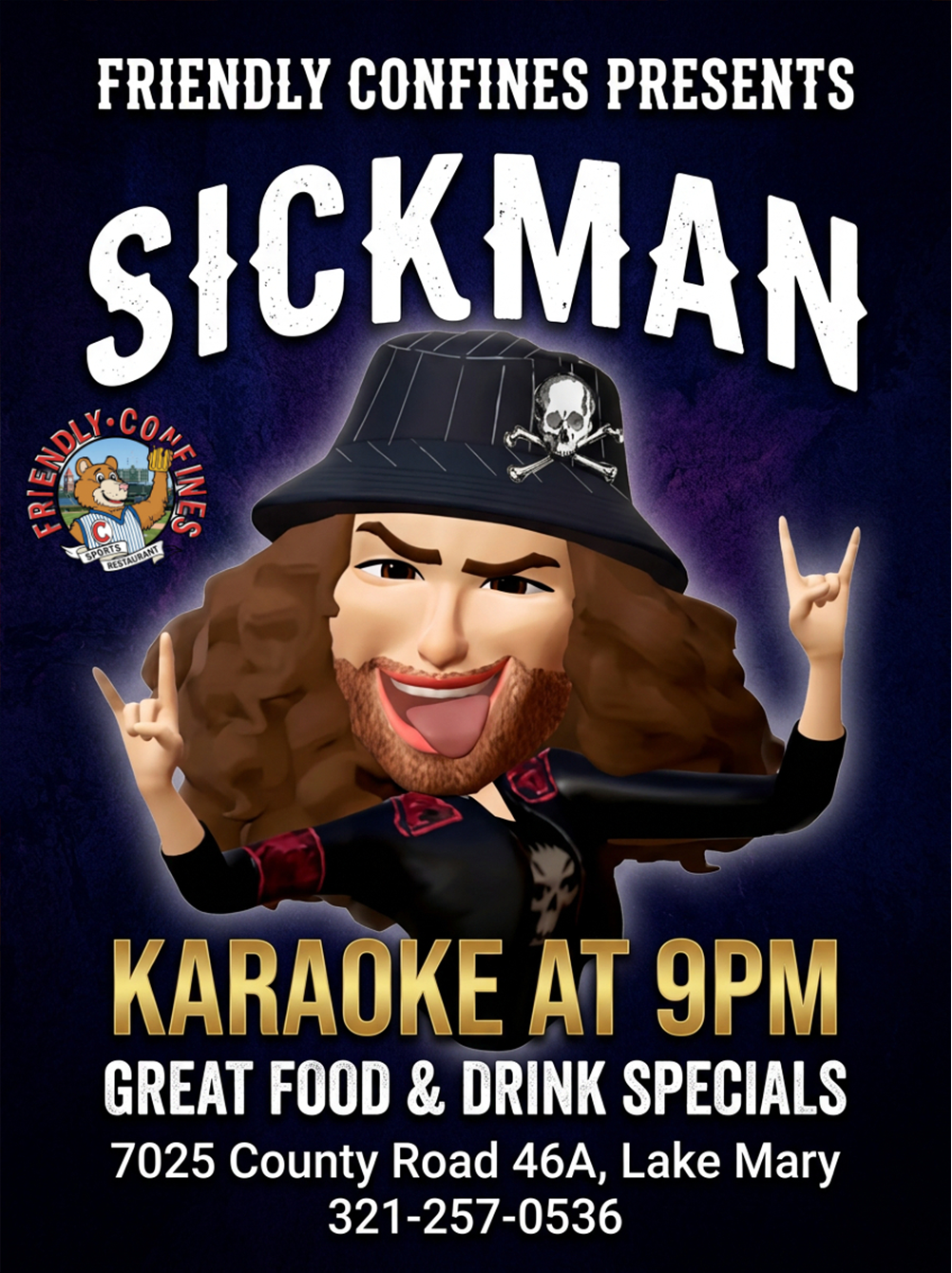Friday Night Karaoke with SickMan at Friendly Confines
